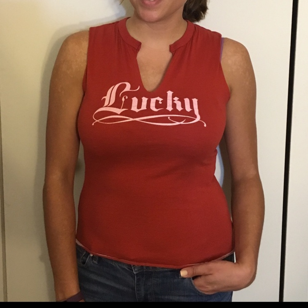 Lucky Logo Sleeveless Top